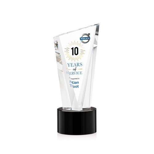 Recognition Awards - Crystal Awards - Plymouth VividPrint™ Award on Marvel Base - Black