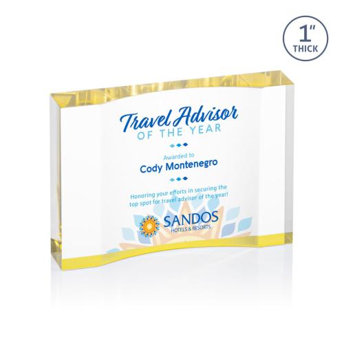 Recognition Awards - Acrylic Awards - Langworth VividPrint™ Award - Gold