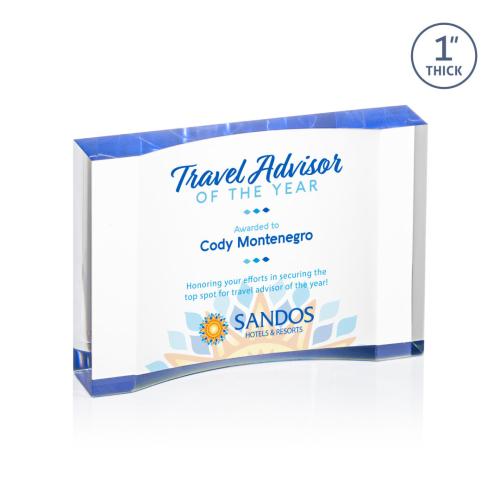 Recognition Awards - Acrylic Awards - Langworth VividPrint™ Award - Blue