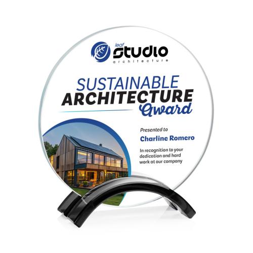 Recognition Awards - Crystal Awards - Holton VividPrint™ Award - Black
