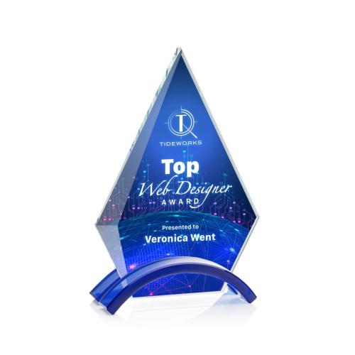 Recognition Awards - Crystal Awards - Fremont VividPrint™ Award - Blue