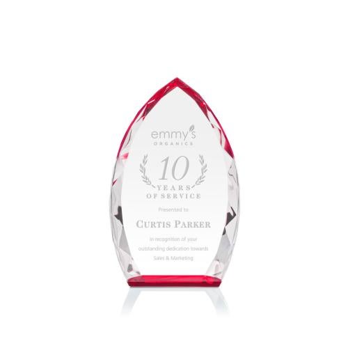 Recognition Awards - Crystal Awards - Wilton Award - Red