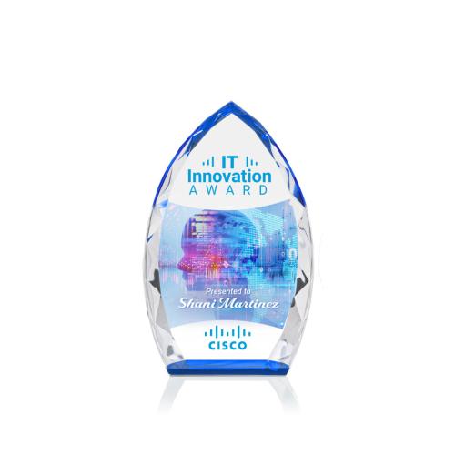 Recognition Awards - Crystal Awards - Wilton VividPrint™ Award - Blue