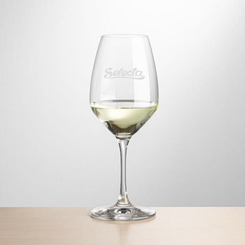 Corporate Gifts - Barware - Wine & Champagne - Wine Glasses - Santiago Wine - Deep Etch