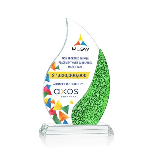 Recognition Awards - Crystal Awards - Oakley VividPrint™ Award - Green