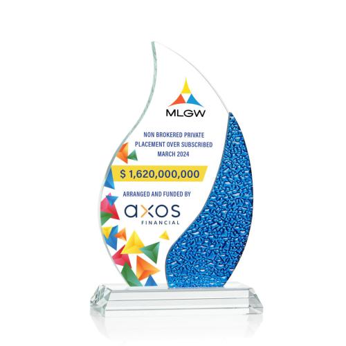 Recognition Awards - Crystal Awards - Oakley VividPrint™ Award - Blue