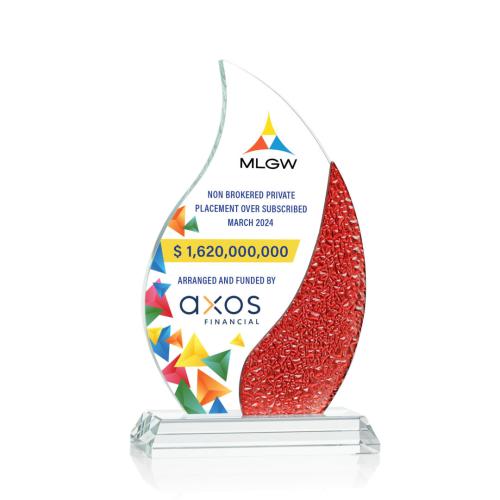 Recognition Awards - Crystal Awards - Oakley VividPrint™ Award - Red