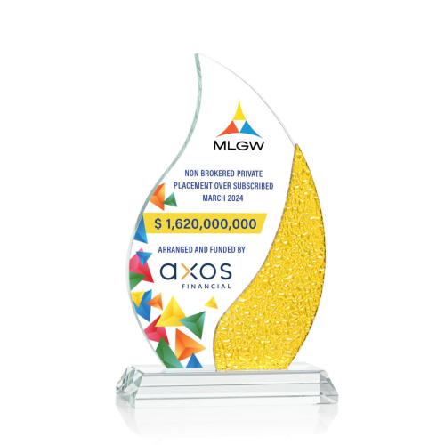 Recognition Awards - Crystal Awards - Oakley VividPrint™ Award - Yellow