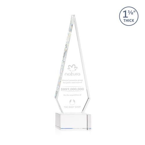 Recognition Awards - Crystal Awards - Springfield Award on Hancock Base - Clear