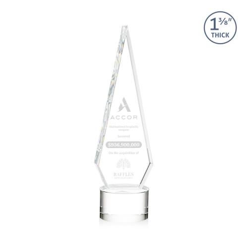 Recognition Awards - Crystal Awards - Springfield Award on Marvel Base - Clear