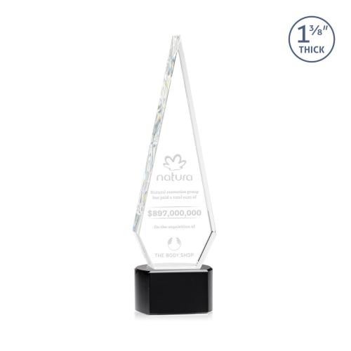 Recognition Awards - Crystal Awards - Springfield Award on Paragon Base - Black