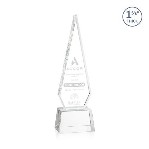 Recognition Awards - Crystal Awards - Springfield Award on Robson Base - Clear