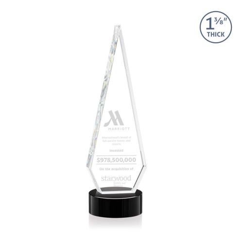 Recognition Awards - Crystal Awards - Springfield Award on Stanrich Base - Black