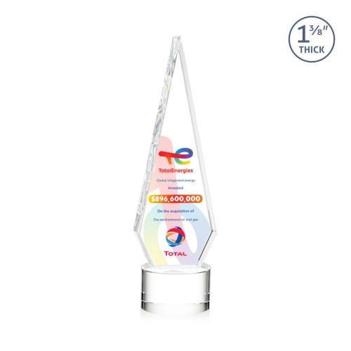 Recognition Awards - Crystal Awards - Springfield VividPrint™ Award on Marvel Base - Clear