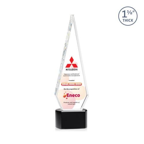Recognition Awards - Crystal Awards - Springfield VividPrint™ Award on Paragon Base - Black