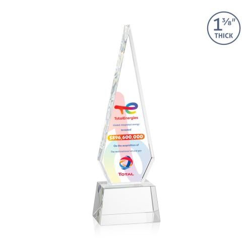 Recognition Awards - Crystal Awards - Springfield VividPrint&trade; Award on Robson Base - Clear