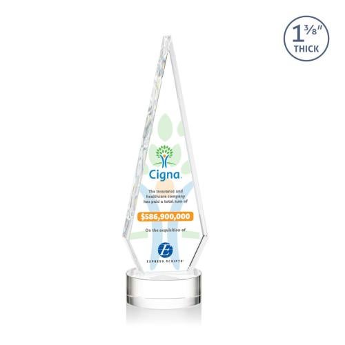 Recognition Awards - Crystal Awards - Springfield VividPrint™ Award on Stanrich Base - Clear