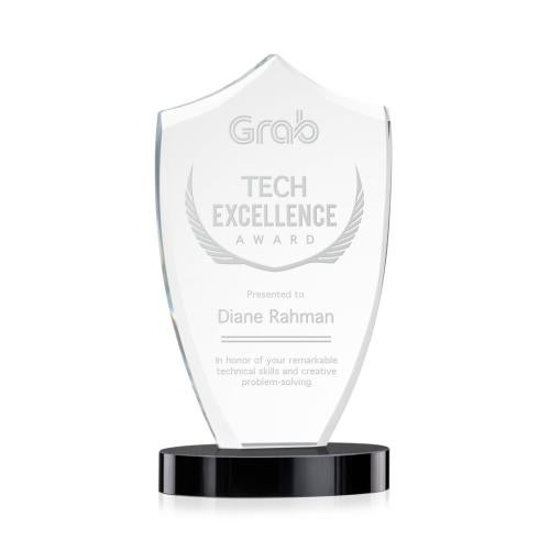 Recognition Awards - Crystal Awards - Skylark Shield Award - Black