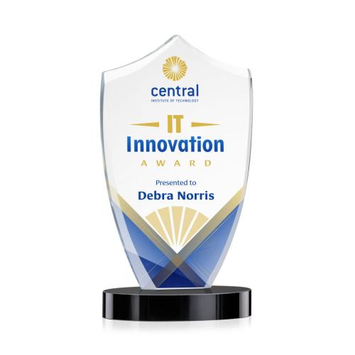 Recognition Awards - Crystal Awards - Skylark Shield VividPrint™ Award - Black