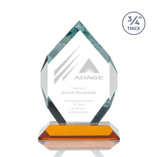 Recognition Awards - Crystal Awards - Royal Diamond Award - Amber