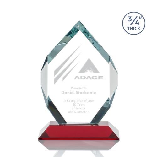 Recognition Awards - Crystal Awards - Royal Diamond Award - Red