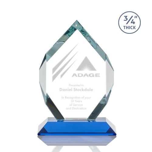 Recognition Awards - Crystal Awards - Royal Diamond Award - Sky Blue