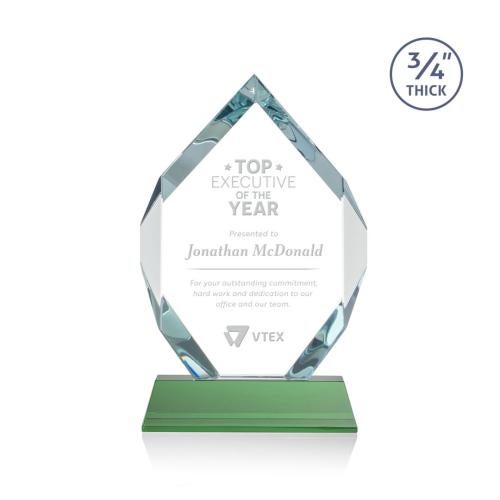 Recognition Awards - Crystal Awards - Royal Diamond Award on Newhaven - Green