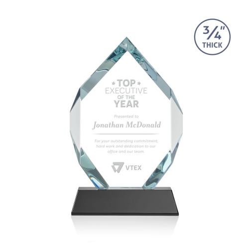 Recognition Awards - Crystal Awards - Royal Diamond Award on Newhaven - Black
