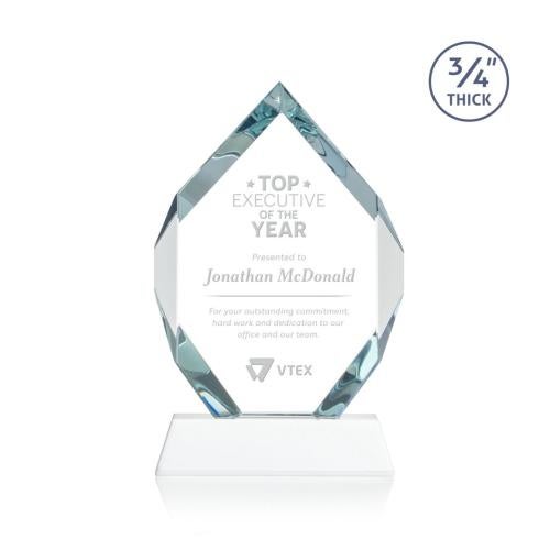 Recognition Awards - Crystal Awards - Royal Diamond Award on Newhaven - White