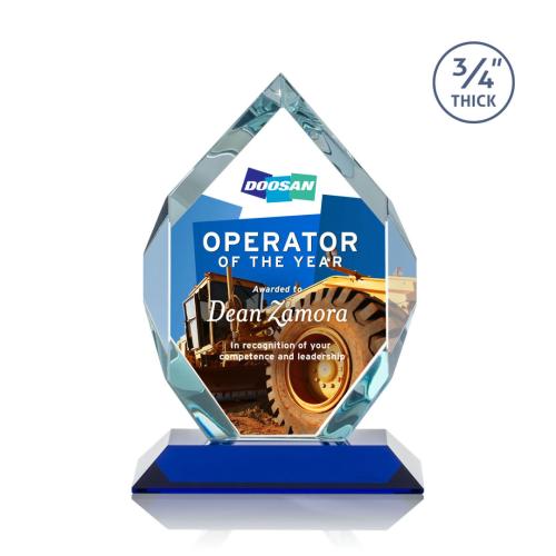 Recognition Awards - Crystal Awards - Royal Diamond VividPrint™ Award - Blue