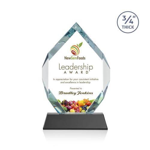 Recognition Awards - Crystal Awards - Royal Diamond VividPrint™ Award on Newhaven - Black