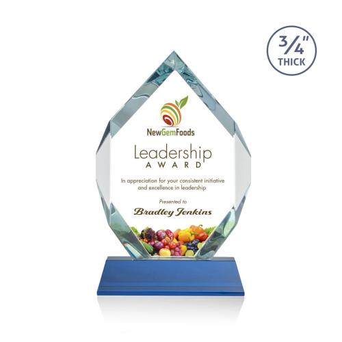 Recognition Awards - Crystal Awards - Royal Diamond VividPrint™ Award on Newhaven - Blue