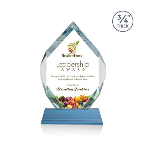 Recognition Awards - Crystal Awards - Royal Diamond VividPrint™ Award on Newhaven - Sky Blue