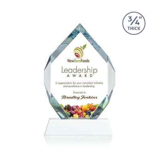 Recognition Awards - Crystal Awards - Royal Diamond VividPrint™ Award on Newhaven - White