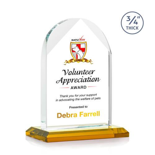 Recognition Awards - Crystal Awards - Blake VividPrint™ Award - Amber