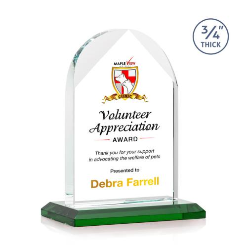 Recognition Awards - Crystal Awards - Blake VividPrint™ Award - Green