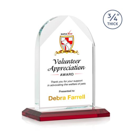 Recognition Awards - Crystal Awards - Blake VividPrint™ Award - Red