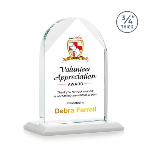 Recognition Awards - Crystal Awards - Blake VividPrint™ Award - White
