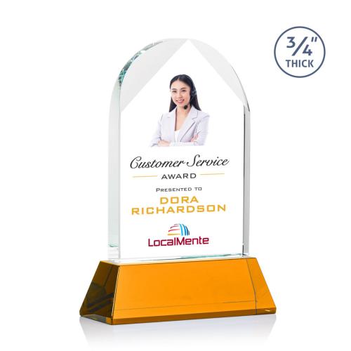 Recognition Awards - Crystal Awards - Blake VividPrint™ Award on Newhaven - Amber