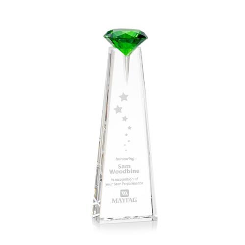 Recognition Awards - Crystal Awards - Alicia Gemstone Award - Optical/Emerald