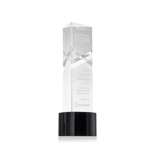 Recognition Awards - Crystal Awards - Oakham Award on Marvel Base - Black