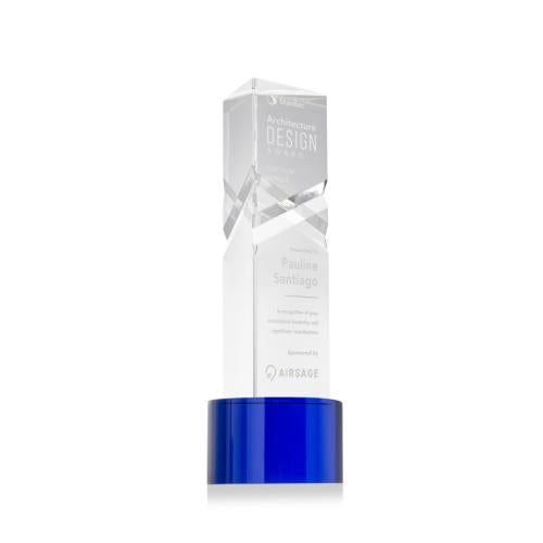 Recognition Awards - Crystal Awards - Oakham Award on Marvel Base - Blue
