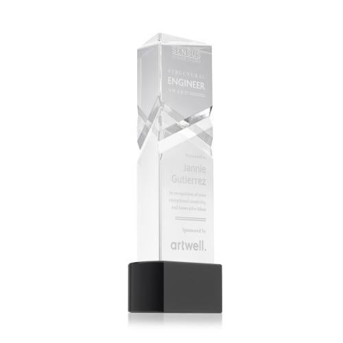 Recognition Awards - Crystal Awards - Oakham Award on Paragon Base - Black
