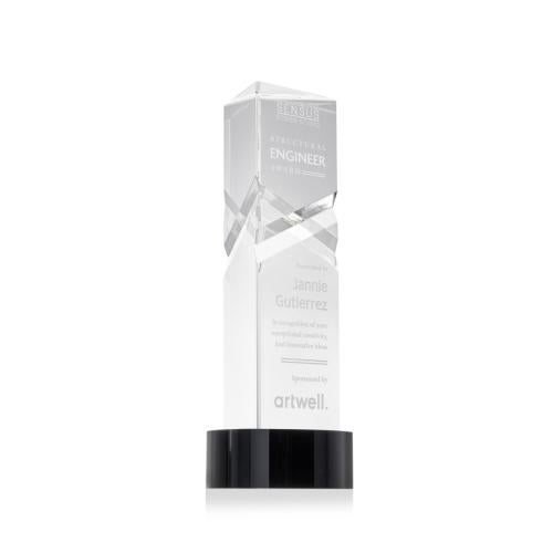 Recognition Awards - Crystal Awards - Oakham Award on Stanrich Base - Black