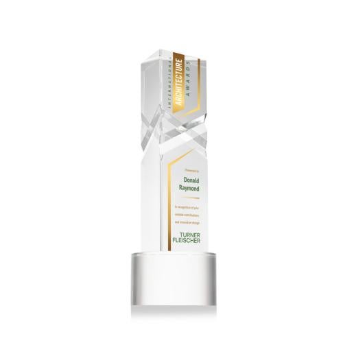 Recognition Awards - Crystal Awards - Oakham VividPrint™ Award on Marvel Base - Clear