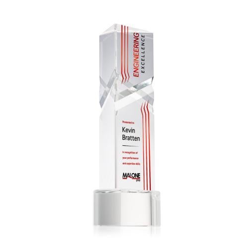 Recognition Awards - Crystal Awards - Oakham VividPrint™ Award on Paragon Base - Clear