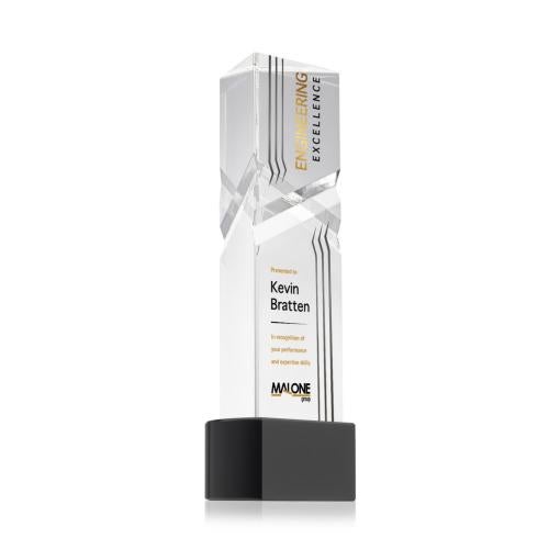 Recognition Awards - Crystal Awards - Oakham VividPrint™ Award on Paragon Base - Black