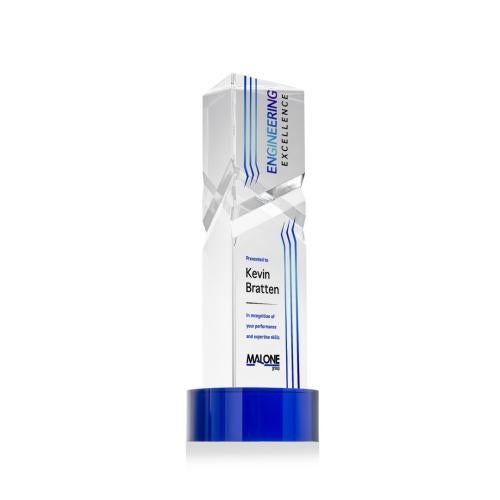 Recognition Awards - Crystal Awards - Oakham VividPrint&trade; Award on Stanrich Base - Blue