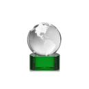 Globe Award on Paragon Base - Green Alt Image 1
