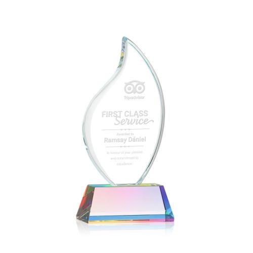 Recognition Awards - Crystal Awards - Odessy Flame Award on Newhaven - Prismatic